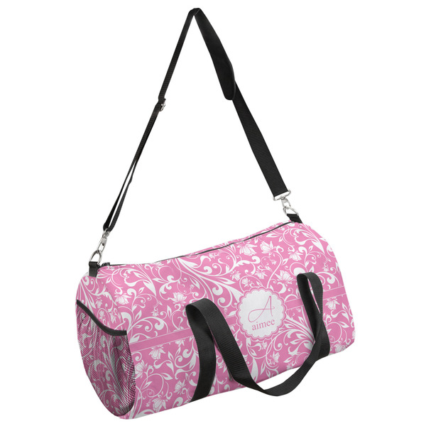 Custom Floral Vine Duffel Bag (Personalized)