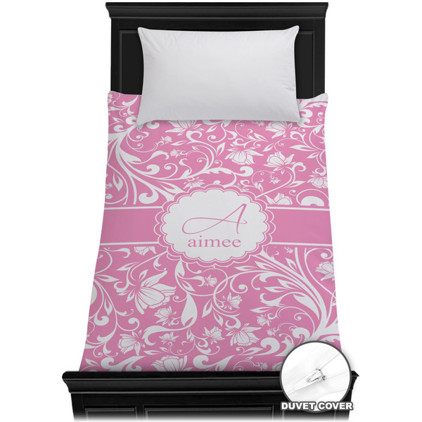 Custom Floral Vine Duvet Cover - Twin XL (Personalized)