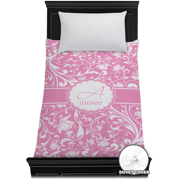 Custom Floral Vine Duvet Cover - Twin (Personalized)
