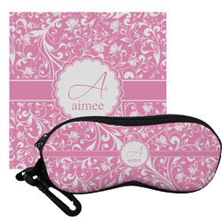 Floral Vine Eyeglass Case & Cloth (Personalized)