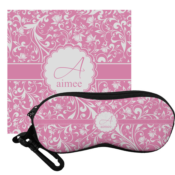 Custom Floral Vine Eyeglass Case & Cloth (Personalized)