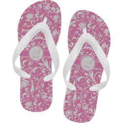 Floral Vine Flip Flops - Small (Personalized)