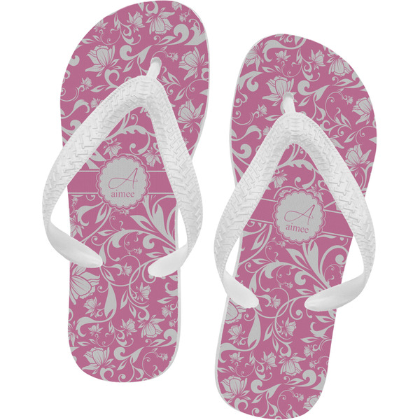 Custom Floral Vine Flip Flops (Personalized)