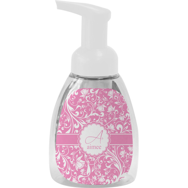 Custom Floral Vine Foam Soap Bottle - White (Personalized)