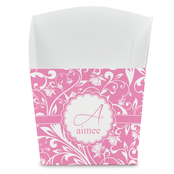 Custom Floral Vine French Fry Favor Boxes (Personalized)