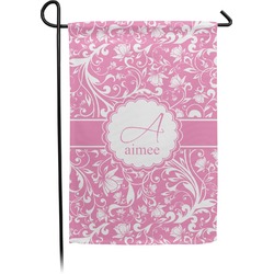 Floral Vine Small Garden Flag - Double Sided w/ Name and Initial