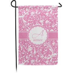 Floral Vine Small Garden Flag - Double Sided w/ Name and Initial