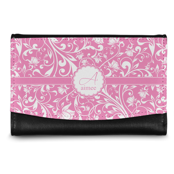Custom Floral Vine Genuine Leather Women's Wallet - Small (Personalized)