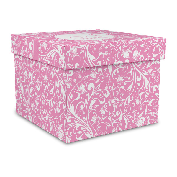 Custom Floral Vine Gift Box with Lid - Canvas Wrapped - Large (Personalized)