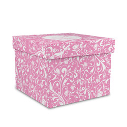 Floral Vine Gift Box with Lid - Canvas Wrapped - Medium (Personalized)