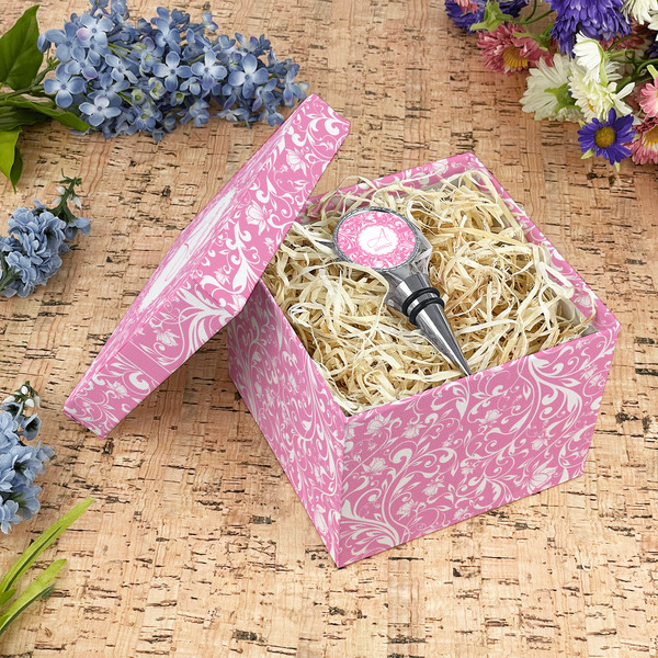 Floral Vine Gift Boxes with Lid - Canvas Wrapped - Medium - In Context