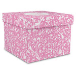 Floral Vine Gift Box with Lid - Canvas Wrapped - X-Large (Personalized)