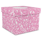 Floral Vine Gift Box with Lid - Canvas Wrapped - XX-Large (Personalized)