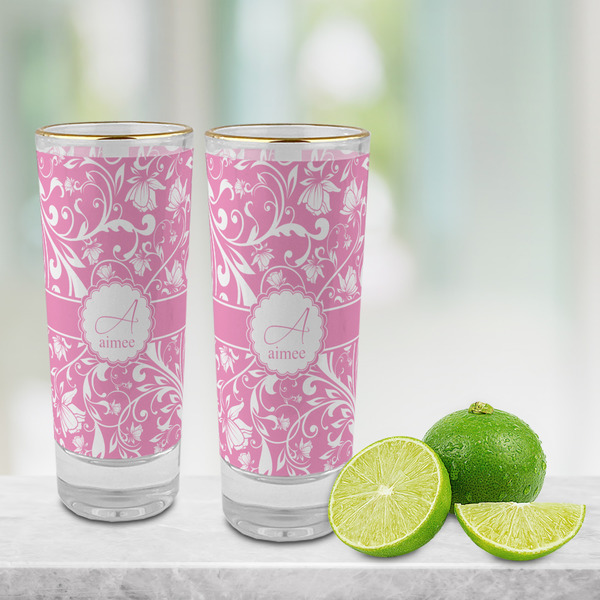 Floral Vine Glass Shot Glass - 2 oz - LIFESTYLE