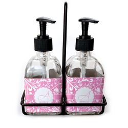 Floral Vine Glass Soap & Lotion Bottles (Personalized)