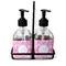 Floral Vine Glass Soap & Lotion Bottle Set (Personalized)
