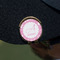 Floral Vine Golf Ball Marker Hat Clip - Gold - On Hat