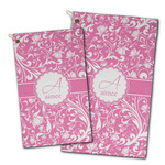 Floral Vine Golf Towel - Poly-Cotton Blend w/ Name and Initial
