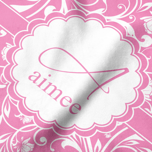 Floral Vine Hooded Baby Towel- Detail Close Up