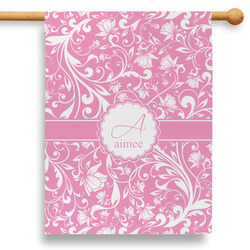 Floral Vine 28" House Flag - Double Sided (Personalized)