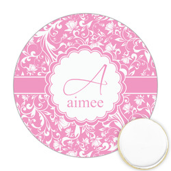 Floral Vine Printed Cookie Topper - Round (Personalized)