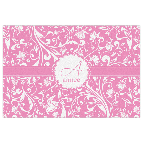 Floral Vine Indoor / Outdoor Rug - 4'x6' - Front Flat