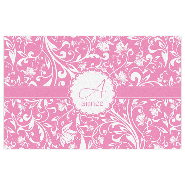 Floral Vine Indoor / Outdoor Rug - 5'x8' - Front Flat