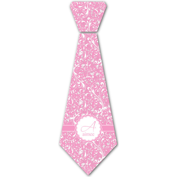 Custom Floral Vine Iron On Tie - 4 Sizes w/ Name and Initial
