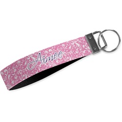 Floral Vine Webbing Keychain Fob - Small (Personalized)