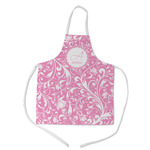 Floral Vine Kid's Apron w/ Name and Initial