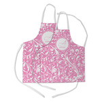 Floral Vine Kid's Apron w/ Name and Initial