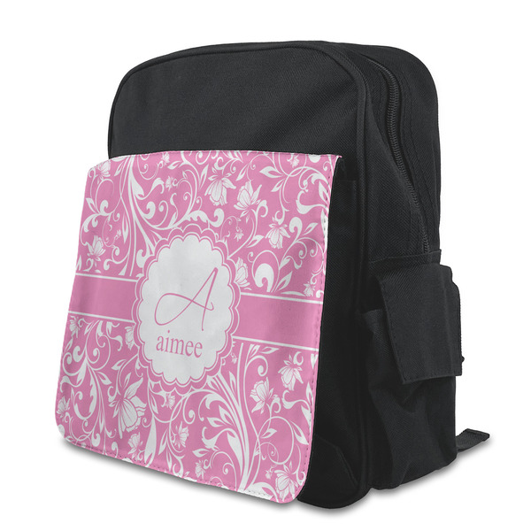 Custom Floral Vine Preschool Backpack (Personalized)