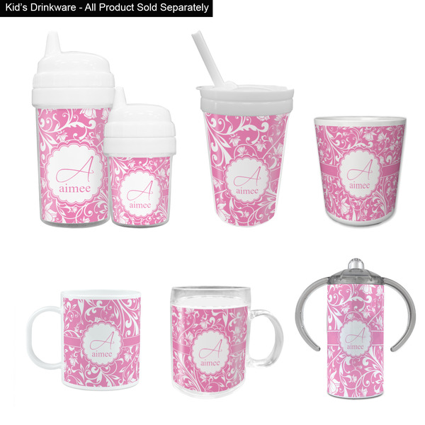 Floral Vine Kid's Drinkware - Customized & Personalized
