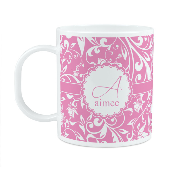 Custom Floral Vine Plastic Kids Mug (Personalized)
