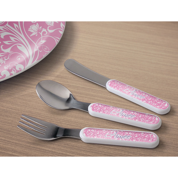 Floral Vine Kids Flatware w/ Plate