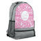 Floral Vine Large Backpack - Gray - Angled View