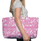 Floral Vine Large Rope Tote Bag - In Context View