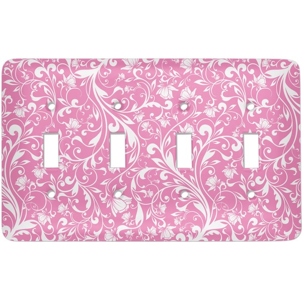 Custom Floral Vine Light Switch Cover (4 Toggle Plate)