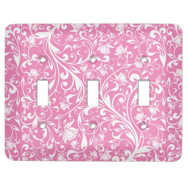 Custom Floral Vine Light Switch Cover (3 Toggle Plate)
