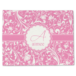 Floral Vine Single-Sided Linen Placemat - Single w/ Name and Initial