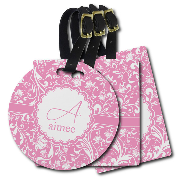Custom Floral Vine Plastic Luggage Tag (Personalized)