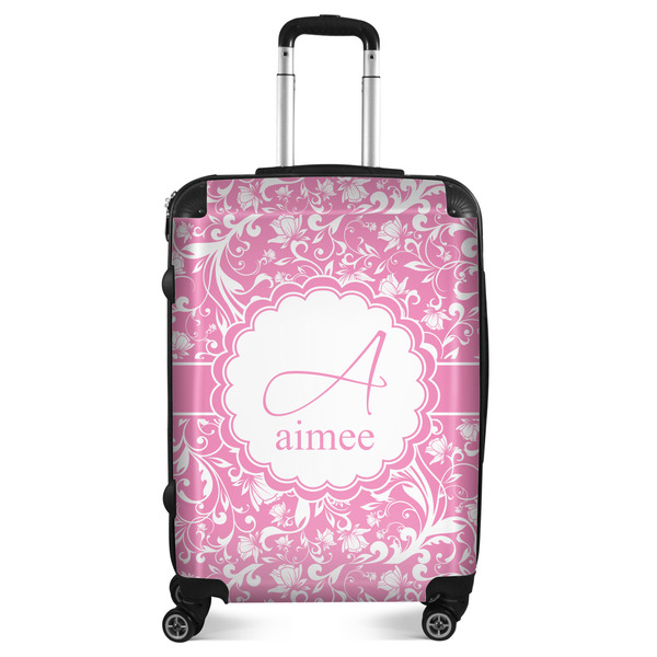Custom Floral Vine Suitcase - 24" Medium - Checked (Personalized)