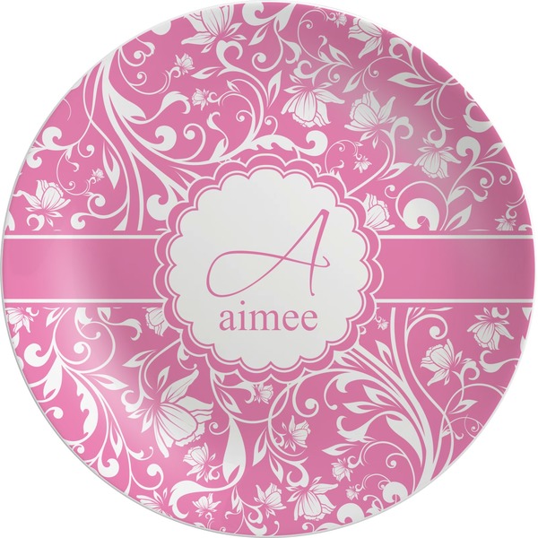 Custom Floral Vine Melamine Plate (Personalized)