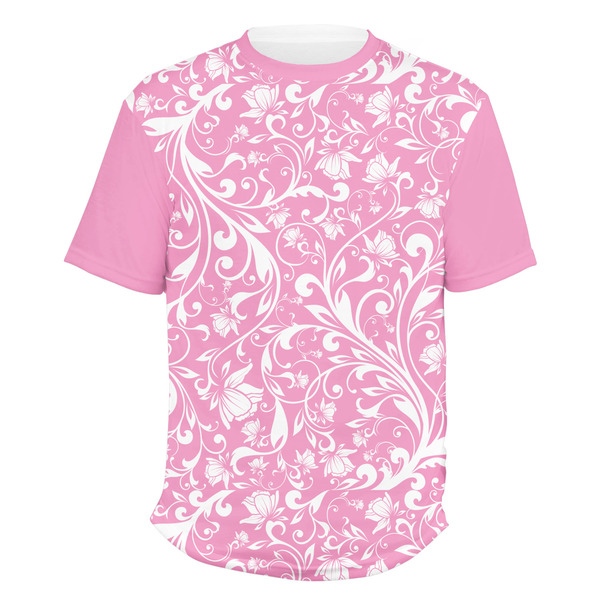 Custom Floral Vine Men's Crew T-Shirt - Large