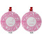 Floral Vine Metal Ball Ornament - Front and Back