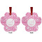 Floral Vine Metal Paw Ornament - Front and Back