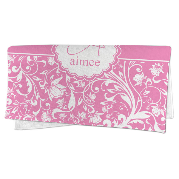 Floral Vine Microfiber Dish Rag - FOLDED (half)