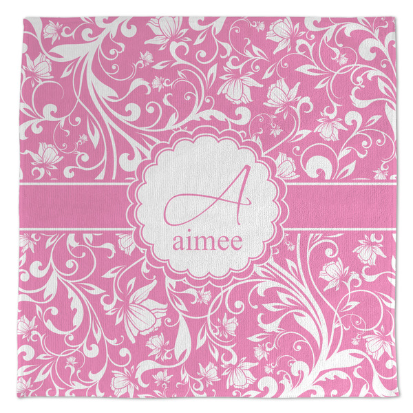 Custom Floral Vine Microfiber Dish Towel (Personalized)