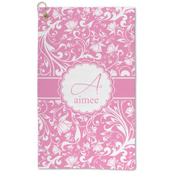 Floral Vine Microfiber Golf Towel (Personalized)