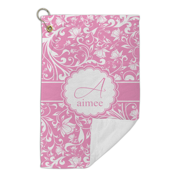 Floral Vine Microfiber Golf Towels Small - FRONT FOLDED